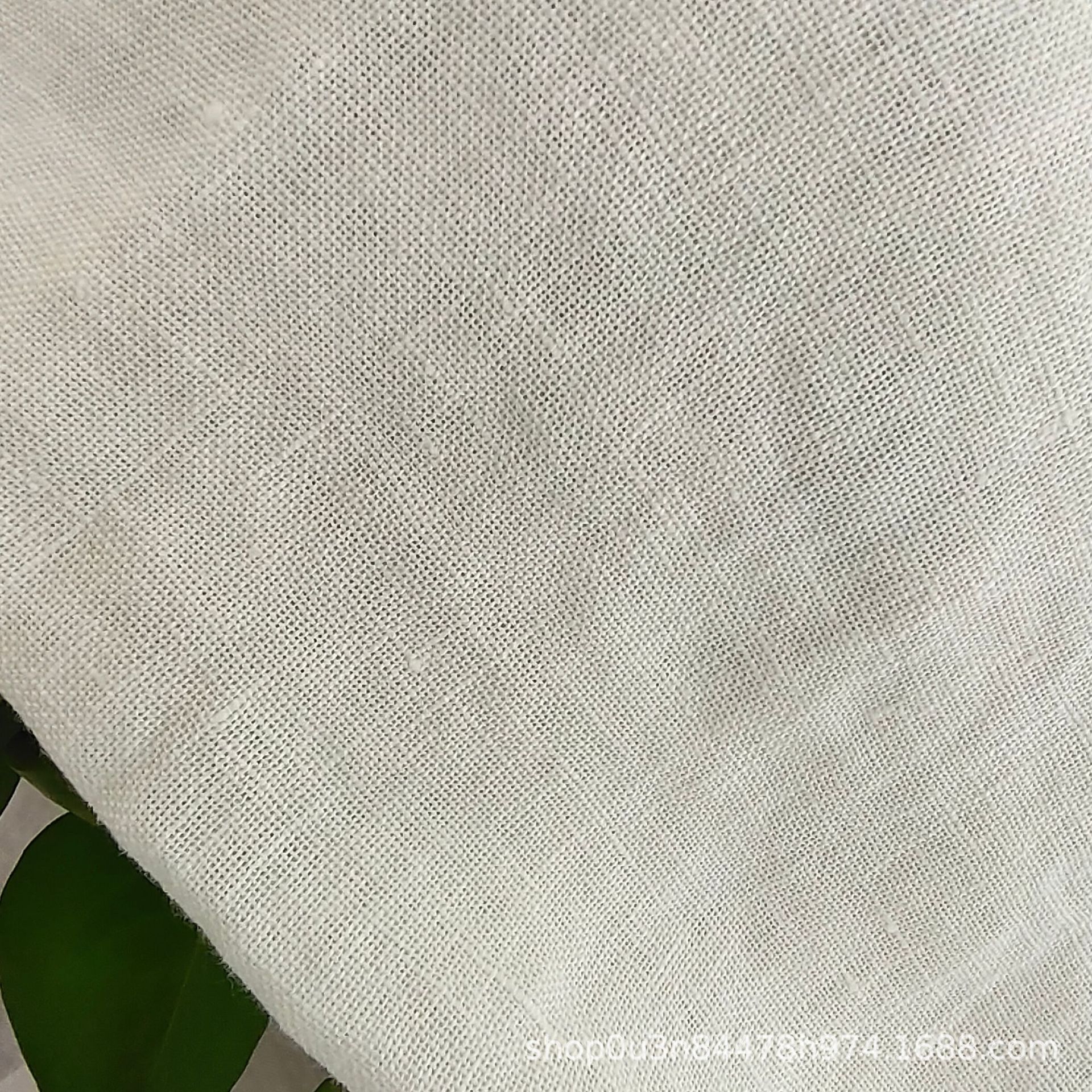 Picture of Pure Linen White Window Screen Washed Fabric French Long Linen Gauze Curtain Fabric Enzyme Washed Extra Wide Linen Curtain
