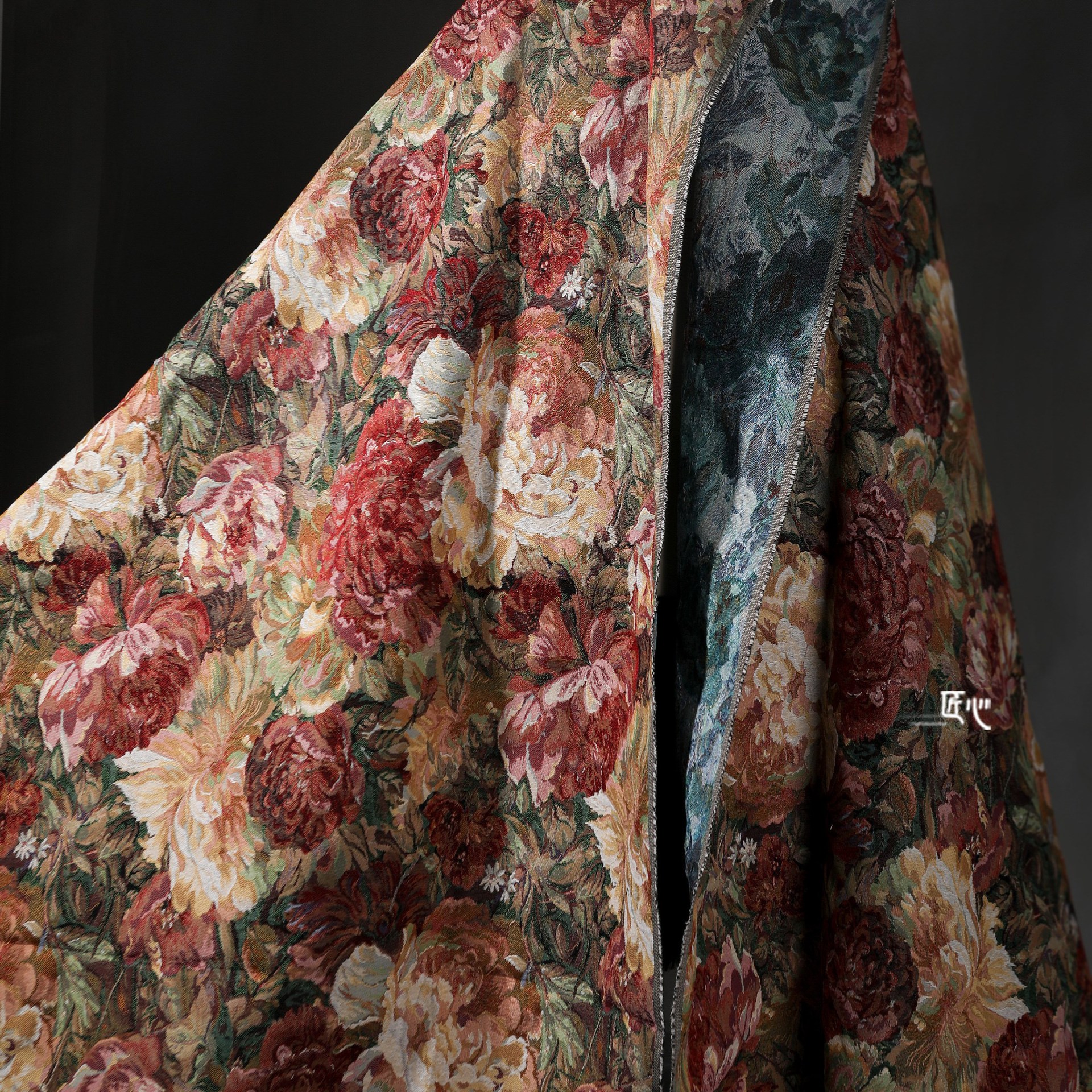 Picture of Colorful Sunflower Jacquard Oil Painting Texture Fabric Artistic Creative Clothing diy Jacket Bag Designer Fabric