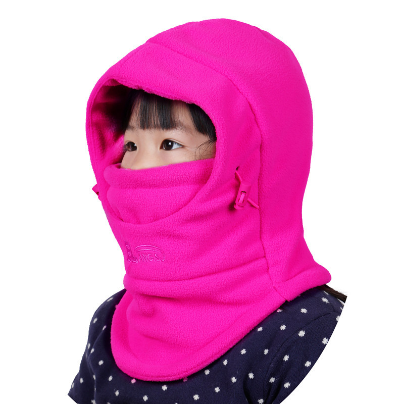 Picture of Hat Autumn and Winter Genuine Kidsren's Neck Scarf Hood Double-Layer Thickeneded Cold-Proof Warm Hat Kidsren Going to School Windproof Hood