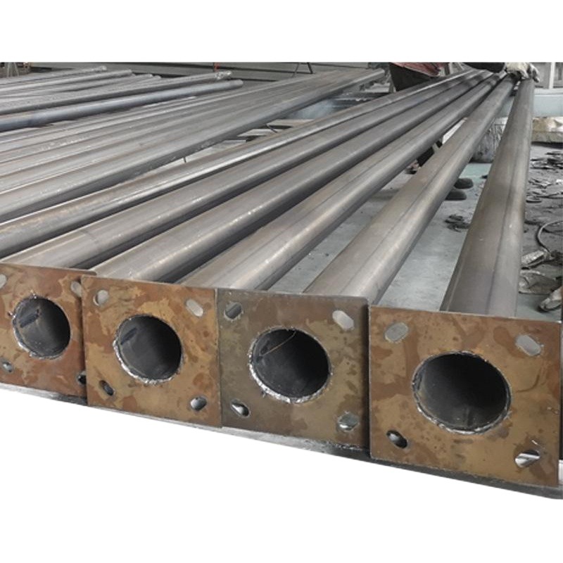 Solar led street lamp pole supplier quoted 6/12/8/7 M 10 m single-arm street lamp pole lamp arm