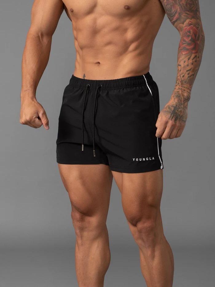 YOUNGLA Men's Shorts Summer New Gym Sports Fitness Running Training Quick-drying Breathable Shorts None