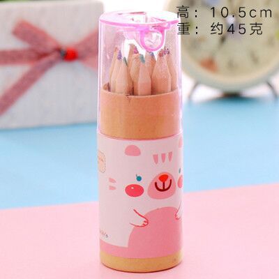 Picture of 12-Color Barreled Colored Lead Kidsren's Painting Graffiti Colored Lead Primary School Students School Supplies Kindergarten Art Training Pencil