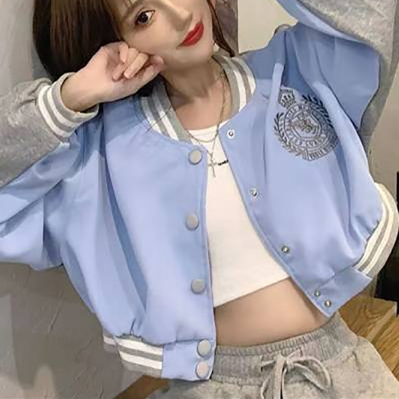Picture of Small Fresh Outwear Women's Trendy Ins Autumn and Winter New Top Popular Loose Small Fresh Sweatshirt Short Baseball Uniform