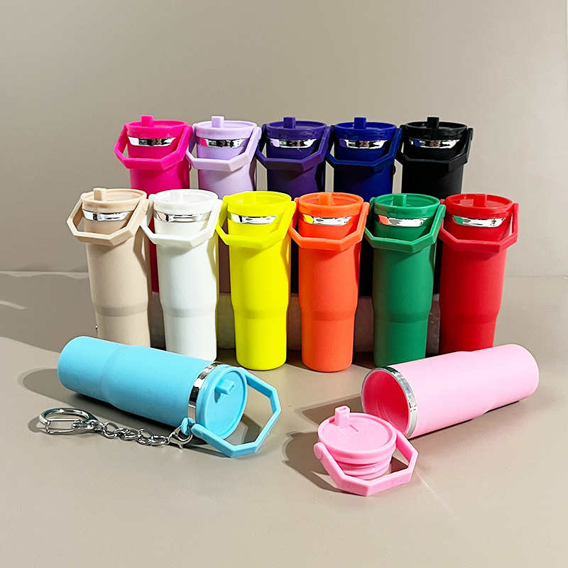 Picture of Cross-border New Product Bingba Cup Key Chain Stanley Stanley Keychain Pendant Can Hold Lipstick Backpack Hanging
