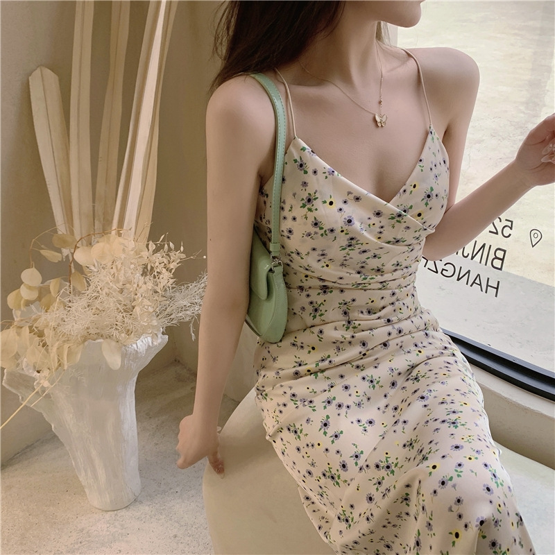 Picture of Sexy Spice Girl Long Floral Dress Women's Summer Skirt Short Skirt A- line Skirt Long Skirt Tea Break Skirt