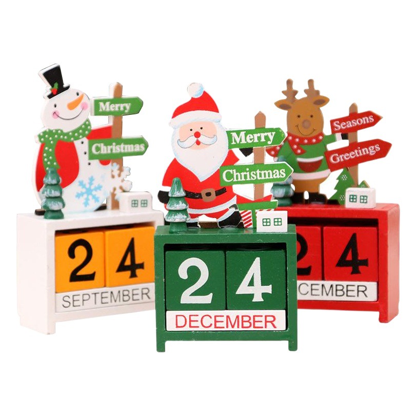 Christmas Creative Gifts Wooden Calendar Decorations Small Christmas Decorations Children's Christmas Gift Ornaments