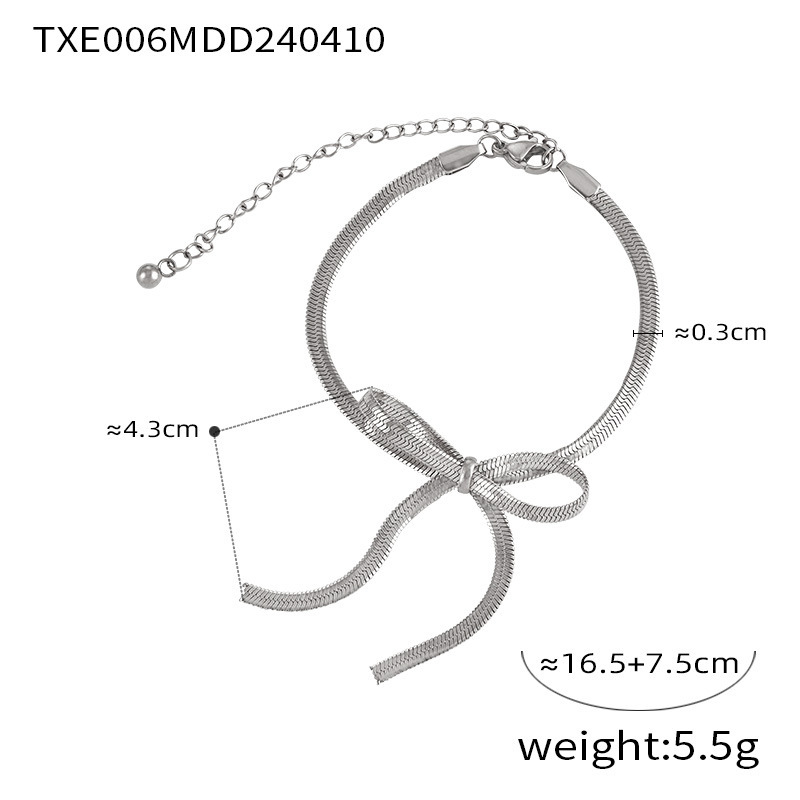 Picture of European and American Cross-border Hot Selling BowEarring Bow Jewelry Niche Metal Ins Style Design Jewelry Set for Women