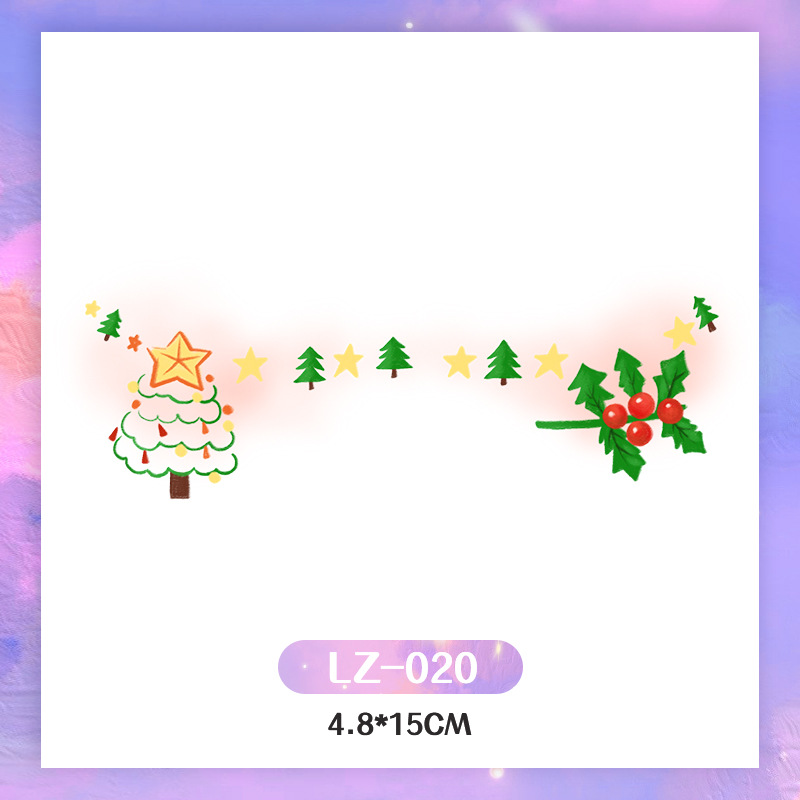 Picture of New Year's Day girl cute face makeup New year new year Creative face stickers love blush cute makeup stickers tattoo stickers