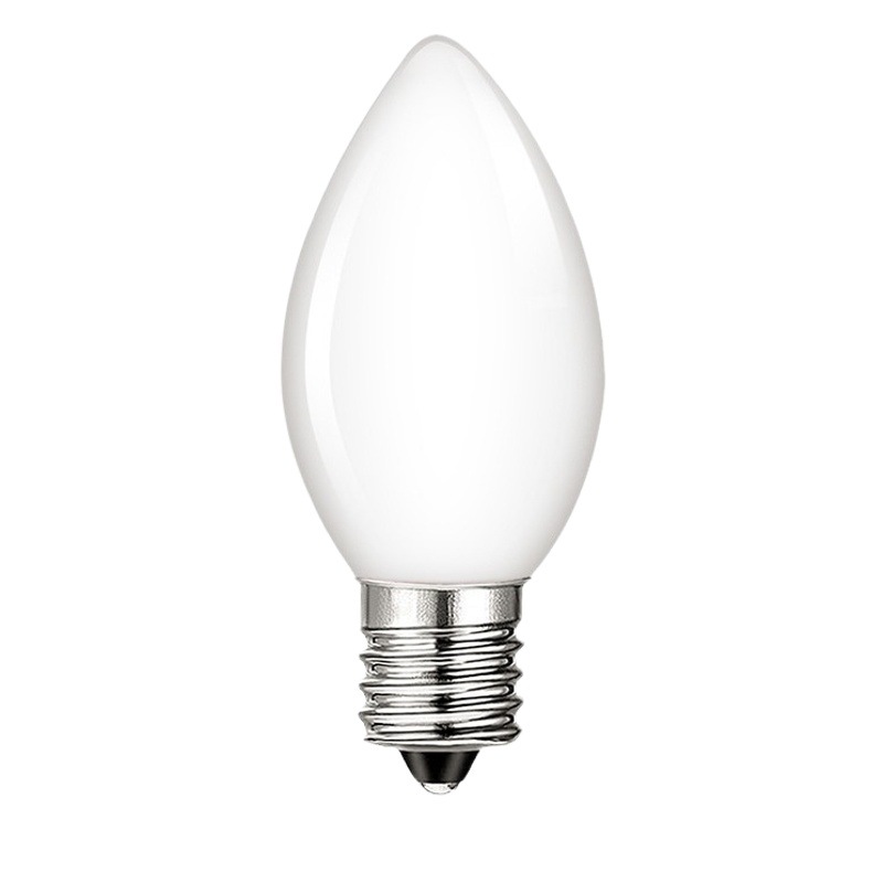 Cross-border wholesale E12 screw LED bulb holiday decorative lamp candle lamp salt lamp C7 Milky White small bulb