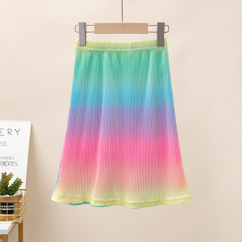 Picture of Girls' Skirt Summer New Simple All-match Skirt Children's A- line Skirt Home Nightdress Children's Pleated Skirt
