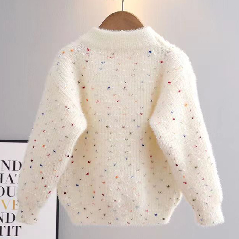 Picture of Children's Sweater Girls 2024 Spring and Autumn Korean Style Fashionable Cartoon Big Children Cute Thickened Winter Bottoming Shirt