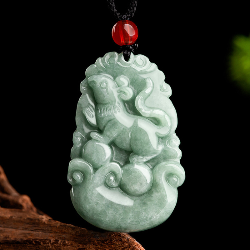 Picture of Myanmar A natural jade jade pendant 12 zodiac pendant 12 zodiac pig pendant jade direct cordless