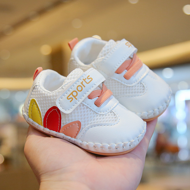 Spring and Autumn Baby Boys and Girls Soft Bottom Toddler Shoes Casual Mesh Shoes 0 -- 2 Years Old Baby Shoes Breathable Single Shoes