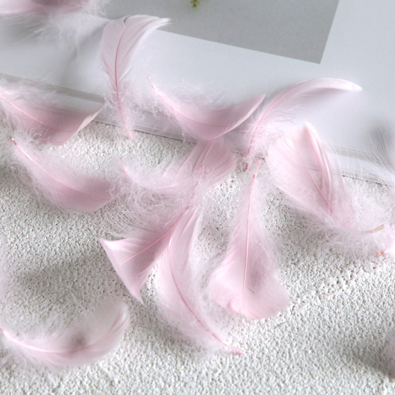 Picture of Manufacturer Wholesale Macaron Colorfulful Small Feather 5-8cm Goose Feather Small Floating Wave Ball Balloon Filling Decorative Material