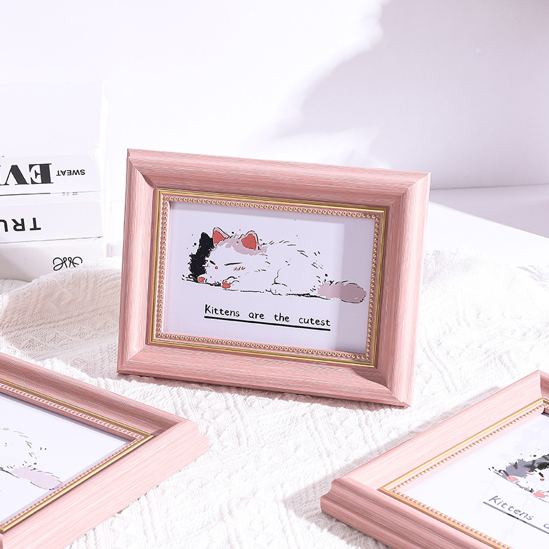 Picture of Creative American Retro Photo Frame Table 6 Inches 7 Inches 8inch 10inch Wedding Photo Frame Wall Hanging Picture Frame Empty Frame Mounting