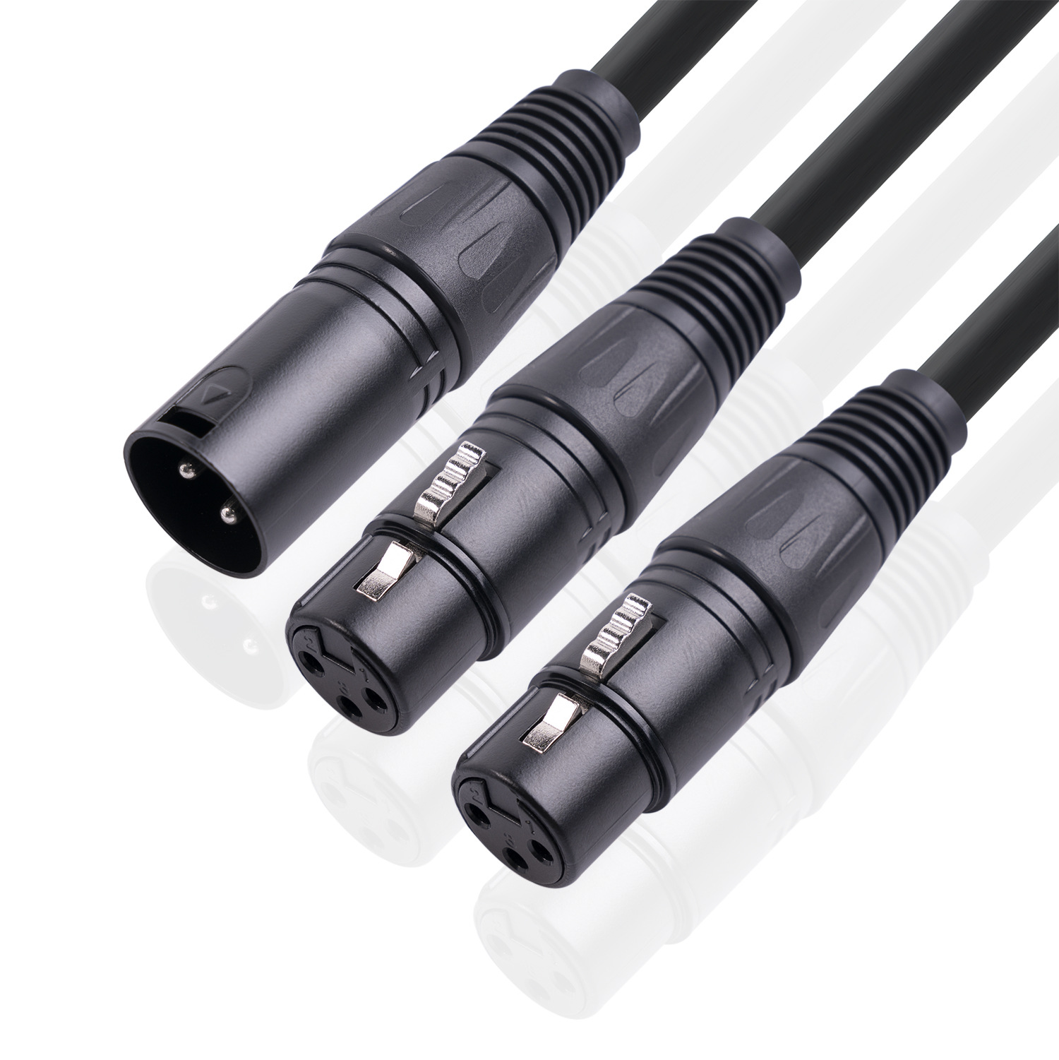 Picture of 0.5 m Shielded Wire Metal Head Three Core Balance Carnong One Rotary Two Mother XLR One Tow Two Mixer Audio Line
