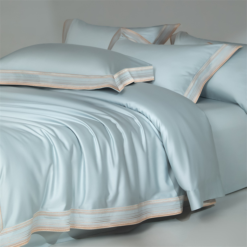 Picture of High-End 210-Count Xinjiang Long-Staple Cotton Four-Piece Set Class a Pure Cotton Bed Bed Sheets Quilt Cover Satin Cotton Accessible Luxury Set 4