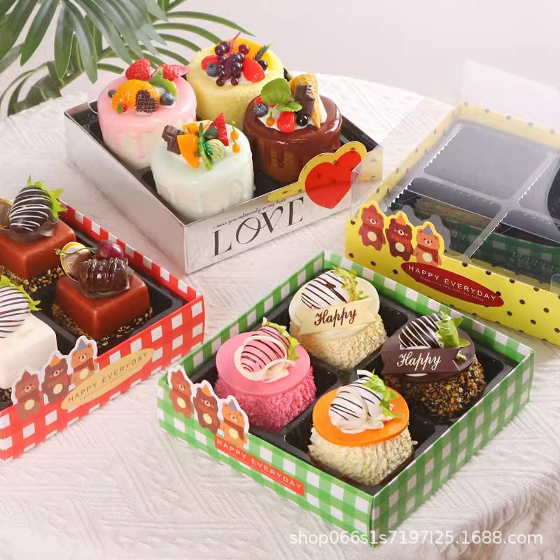 Little Red Riding Book Same Four Happiness Box Cake Box Four Dessert Packaging Box Four Palace Camping Picnic Packaging Box