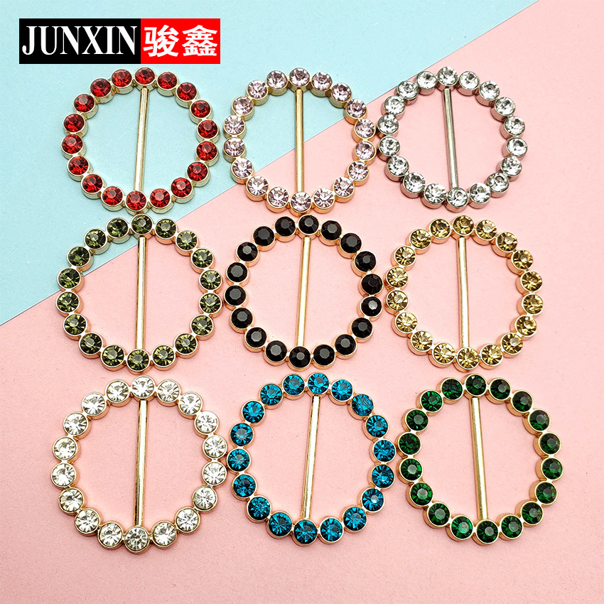 Korean Style Corner Buckle Knot High-end Silk Towel Buckle Women's Ring Dual-use All-match Multi-functional Shirt T-shirt Buckle Hem Accessories