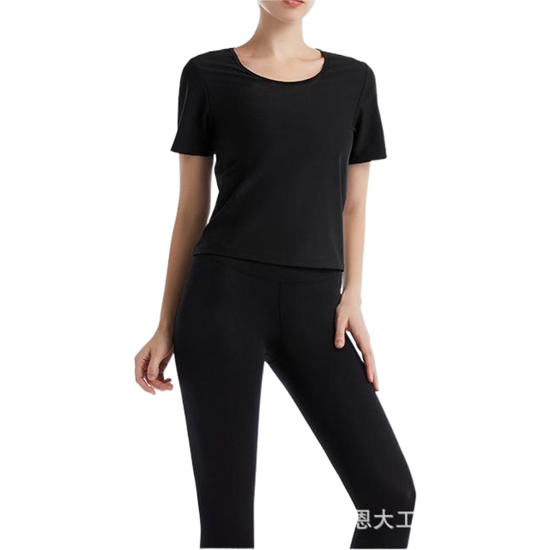 Amazon Shapewear Sweat Suit Men's Sweat Short Sleeve Sauna Suit Tights Quick-Drying T-Shirt
