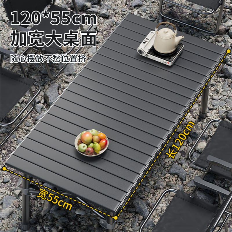 Picture of Camping table and chair, portable outdoor folding table, egg roll table, picnic table, picnic table, picnic table, simple stall small table