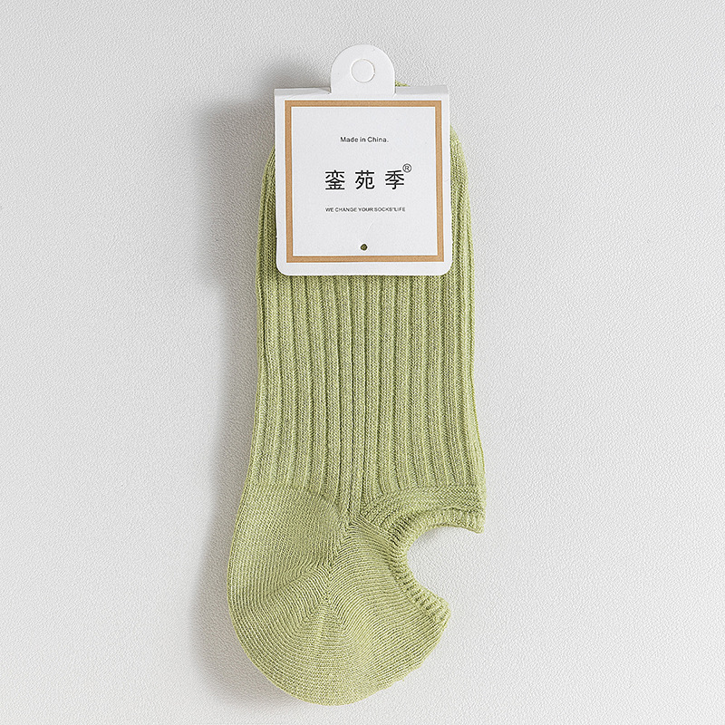 Picture of Double-Needle Socks 7A Antibacterial and Deodorant Boat Socks for Women Spring and Summer Cotton Socks Silicone Non-Slip Shallow Mouth Invisible Women's Cotton Socks