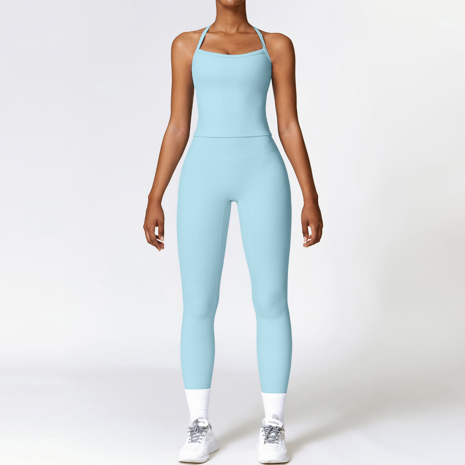 Picture of Zechuang European and American tight brushed yoga suit quick-drying workout clothes winter outdoor running sports suit female 8519