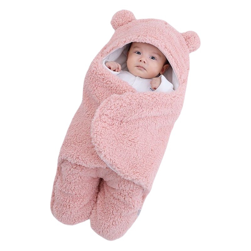 Baby Swaddle Blanket for Spring, Autumn and Winter, Newborn Swaddle Blanket, Sleeping Bag, Baby Supplies, Swaddle Wrap, Imitation Cashmere, Soft