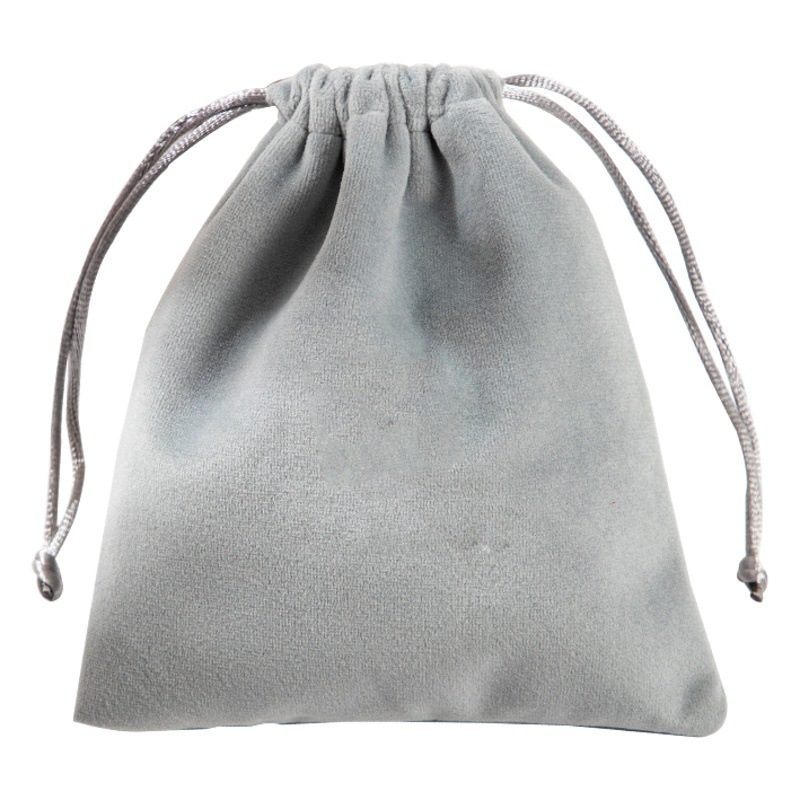 Light gray velvet bundle pocket spot wholesale bracelet jewelry storage jewelry bag bundle velvet bag glasses bag