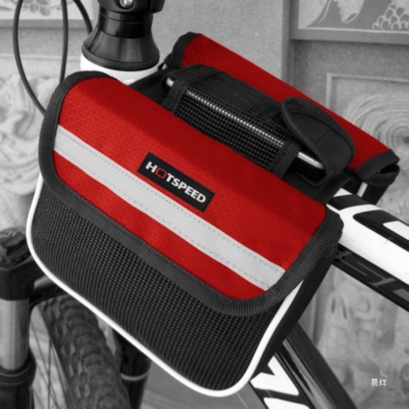 Bicycle front beam bag, mountain bike saddle top tube bag, riding accessories equipment, front span bag, hanging bag, waterproof