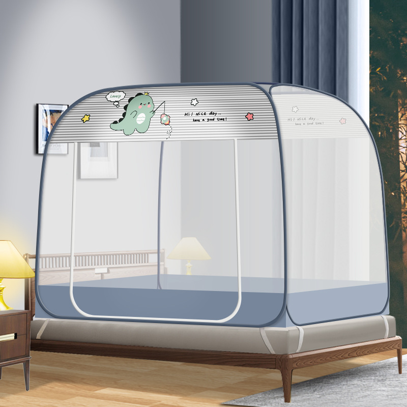 Picture of Yurt mosquito net installation-free cross-border household dormitory foldable zipper dustproof bottomless manufacturers a generation of hair