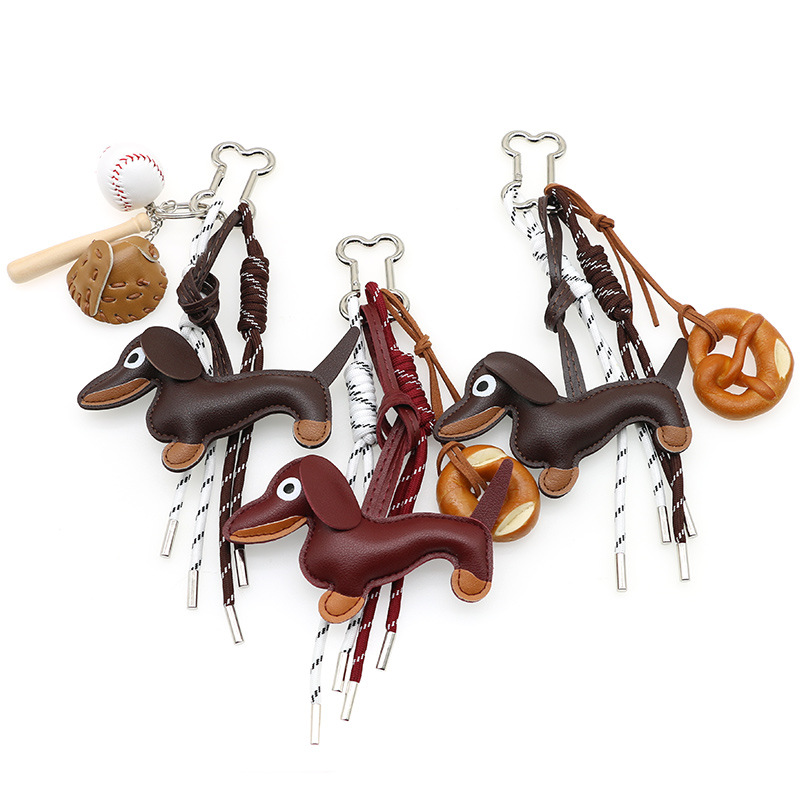 Picture of New Cartoon Personalized Keychain Bag Pendant Miu Series Dachshund Animal Shape Bag Pendant Decoration Wholesale
