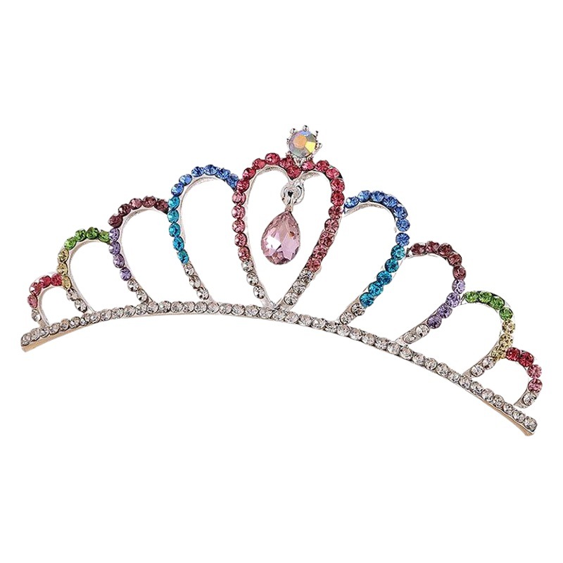Princess holiday tassel crown comb headdress children rhinestone crown hair comb jewelry hair accessories manufacturers wholesale
