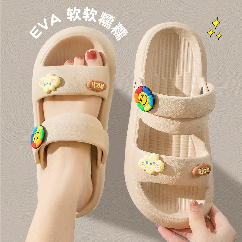 Women's Summer 2024 New Thick-Soled Outer Wear Non-Slip Two-Wear Beach Sandals and Slippers for Women in Summer