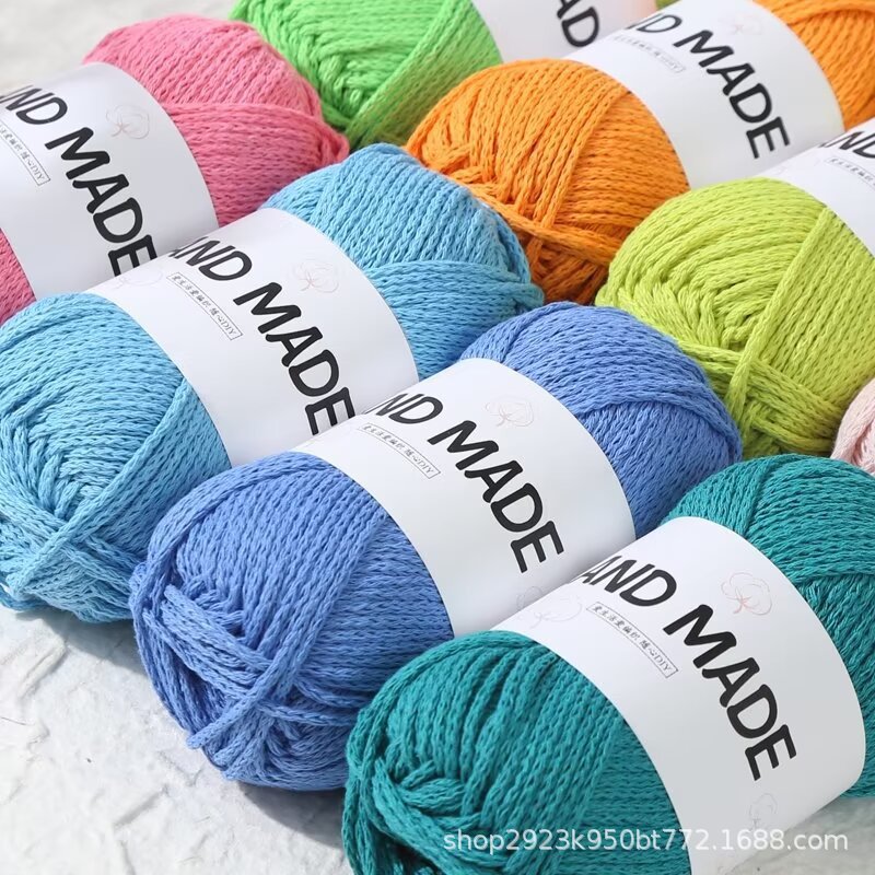 Cotton and linen yarn hollow cotton thread crochet thread hook bag hook hat blanket diy net red handbag wool