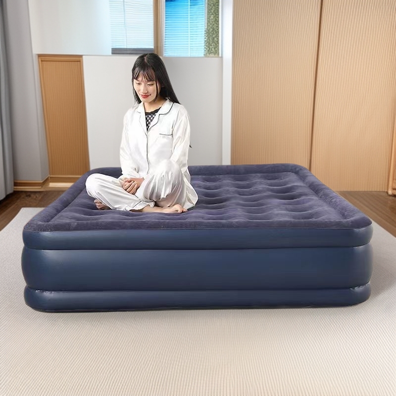 Cross-Border Thickened Single Air Mattress Double Inflatable Bed Camping Folding Portable Home Floor Lazy Folding Bed