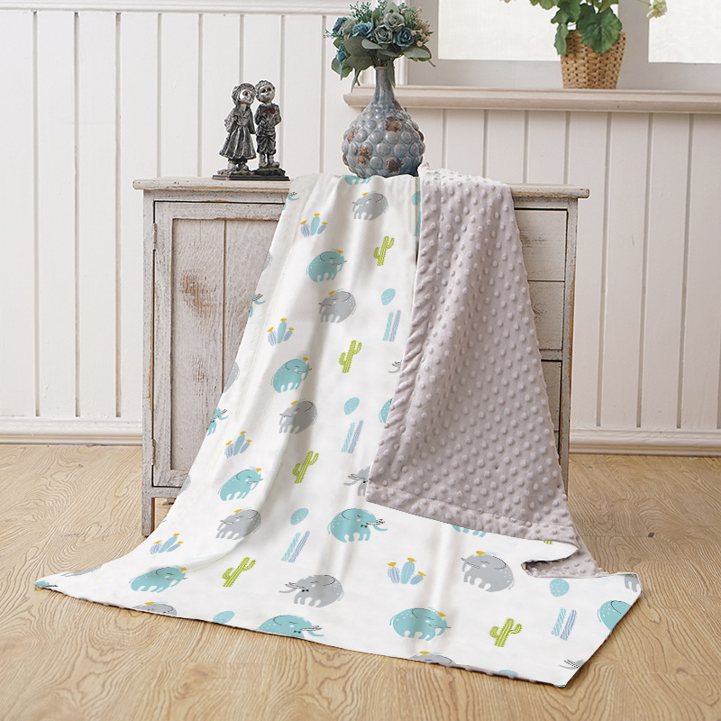 Picture of Baby Blanket Autumn and Winter Baby Blanket Coral Fleece Air-conditioning Blanket Bean Blanket Swaddling Children's Blanket Blanket