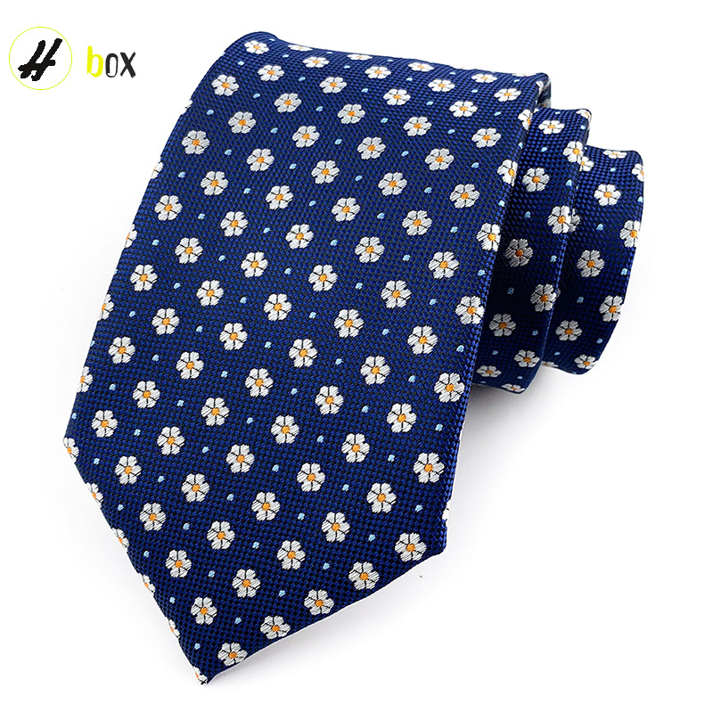 Picture of Men's Tie 8cm Hand Tie Polyester Professional Dress Interview Striped Tie Men's Red Bridegroom Wedding Tie