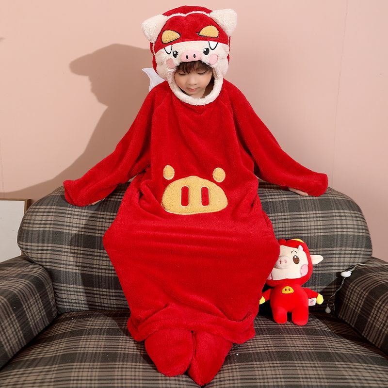Picture of Funny Clothes Children's One-piece Pajamas Parent-child Clothes Boys Family of Three or Four Sullivan Winter fleece-lined One-piece Clothes