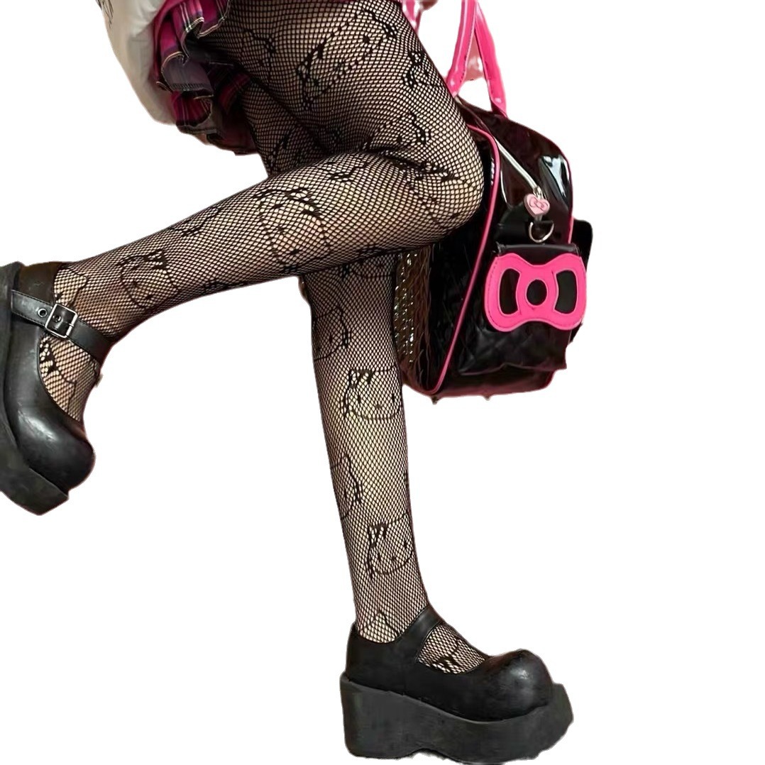 Picture of Cross-border Satan Fishnet Stockings European and American Silk Stockings Ladies Bottoming Pantyhose Eye Leg Jacquard Stars Starry Sky