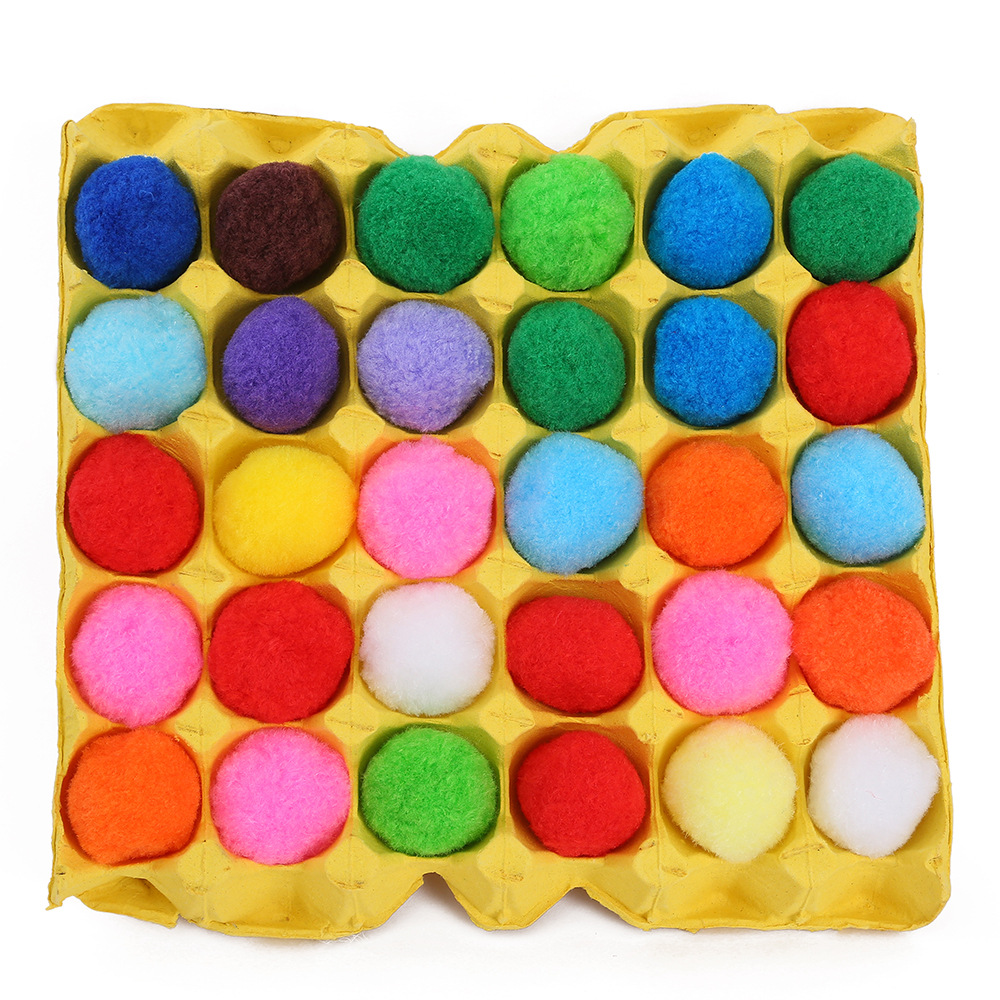 Polypropylene hair ball 5CM kindergarten children's handmade DIY hair ball egg pompom ball water absorption hair ball egg in stock