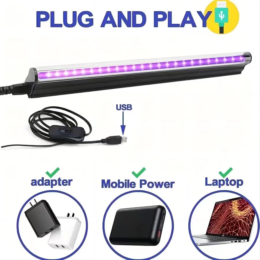 Picture of Led5V Uv Lamp Uv365 Purple Light Tube Bar Stage T5 Tube Purple Light 395 Fluorescent Agent Detection Now