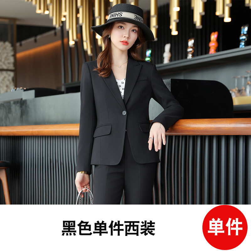 Picture of Suit Jacket Women's autumn and winter professional suit temperament interview formal wear hotel front desk tooling manager suit overalls