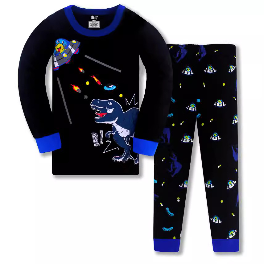 Picture of Baby cotton 3-8 long sleeve thread cotton children's pajamas air conditioning clothing a generation of hair and (whole hand) 8