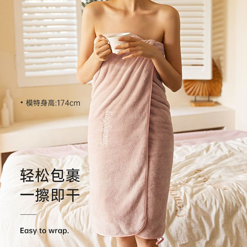 Picture of Extra Large Coral Velvet Plain Bath Towel, Water-Absorbent, Thickeneded, Lint-Free Beach Towel, Wholesale Soft Printed Logo Bath Towel