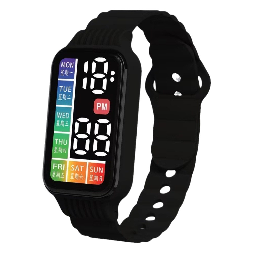 New Led Digital Watch H1 Waterproof Trendy Fashion Digital Sports Model Student Kidsren Led Digital Watch Manufacturers