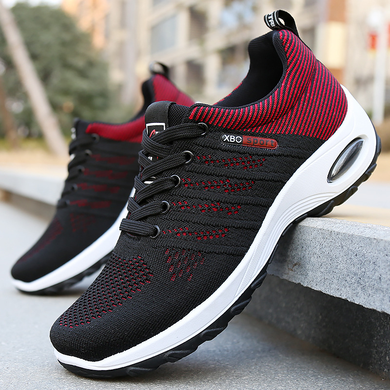 Foreign trade fly woven men's shoes spring outdoor cross-border shoes wholesale men's casual shoes breathable mesh sneaker men
