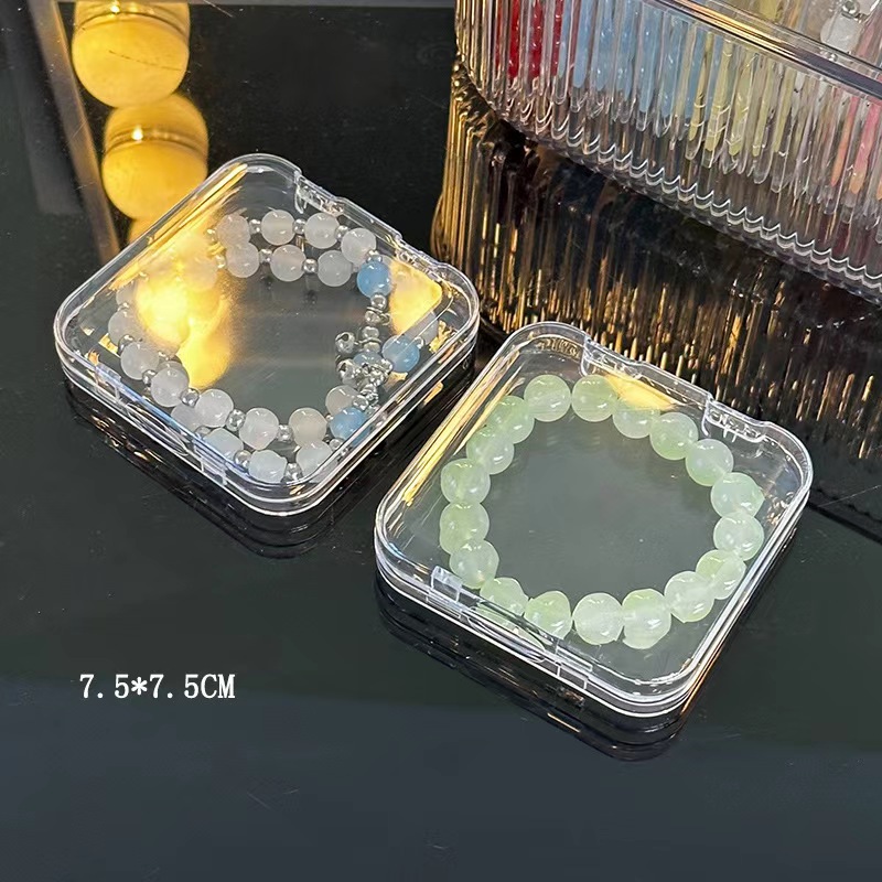 Picture of Handstring Storage Box Transparent Acrylic Crystal Beaded Bracelet Special Sealed Box Anti-oxidation Portable Jewelry Box