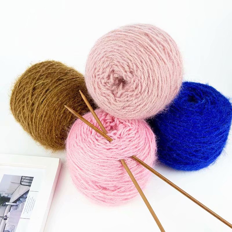 0.15kg Squirrel Wool Bright Velvet Wool Hand-Knitted Crocheted Thick Mohair Scarf Hat Shawl Thick Wool Ball