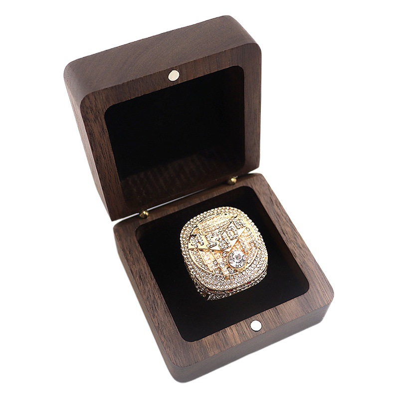 Widened and Headed Ring Jewelry Storage Box Black Walnut Toggles Jade Ring Box Necklace Gift Packaging Box